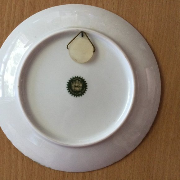 Hand decorated Royal Schwabap 1984 Ter Steegt BV Holland round 6 5/8" wall plate - Picture 2 of 2